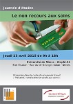 Affiche jounrée d'études à UNÎMES "Le non recours aux soins"