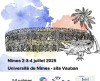 Symboles de la ville de Nîmes dessinés au trait avec des touches de couleurs pour illustrer cette édition du congrès qui se déroule à Nîmes
