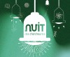 Un dégradé de vert émeraude met en avant le logo de la Nuit des chercheurs dans une ampoule qui éclaire toutes les curiosités le temps d'une soirée