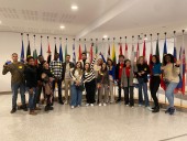 Photo de groupe au parlement europ&eacute;en