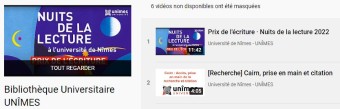 Chaîne Youtube de la BU