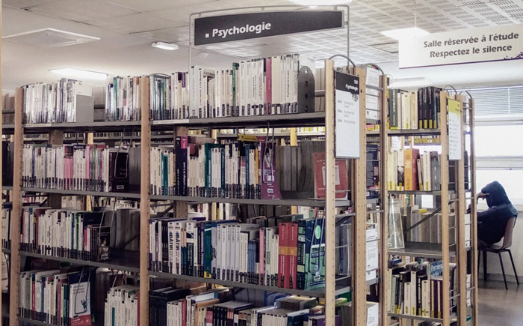 Photographie livres de psychologie à la BU