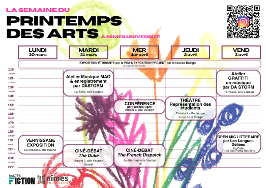 programme Printemps des Arts 2026