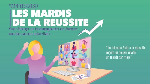 visuel du webinaire Mardis de la Réussite