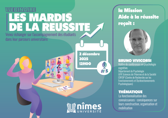 Cinqui&egrave;me webinaire des mardis de la r&eacute;ussite 