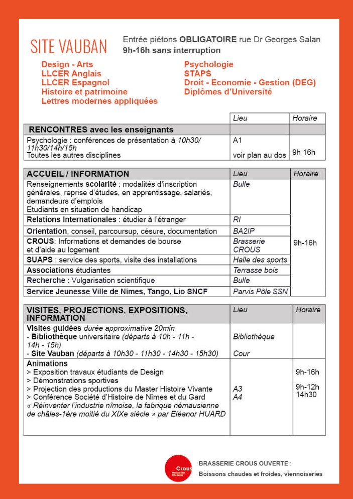 programme portes ouvertes 7 f&eacute;vrier