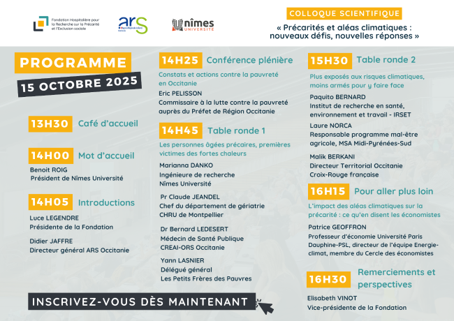 programme du colloque Précarités et aléas climatiques