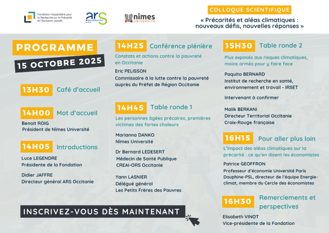 programme Colloque Précarité et aléas climatiques