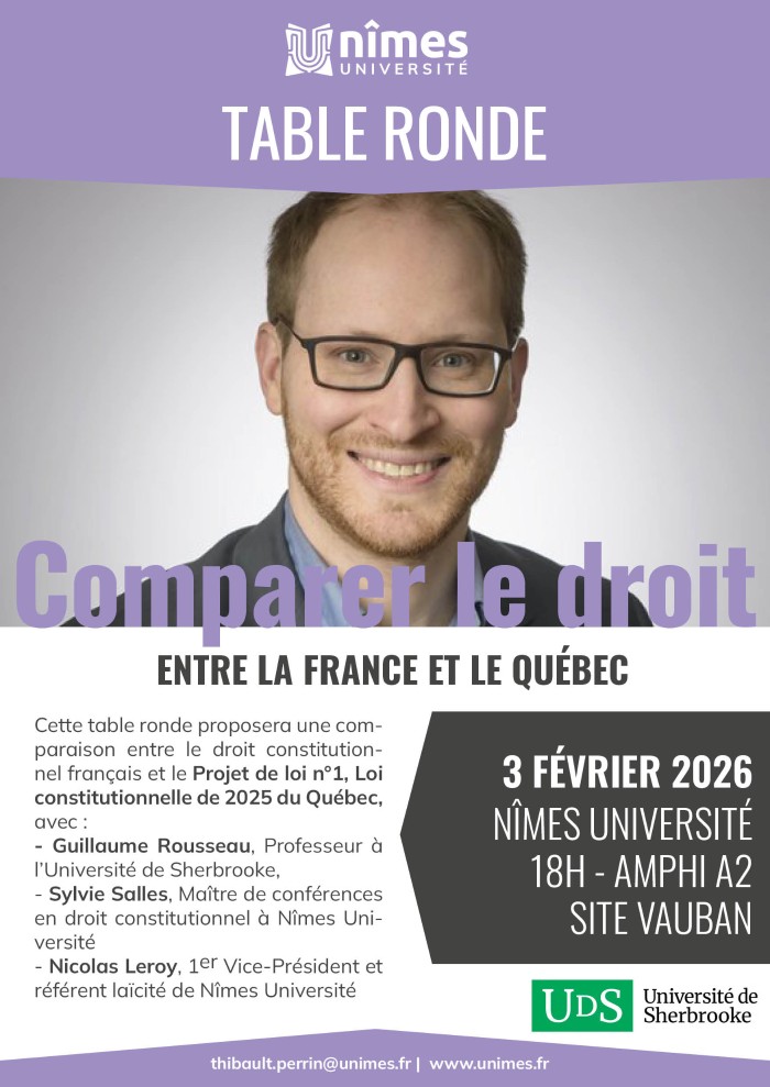 affiche table ronde droit compar&eacute;